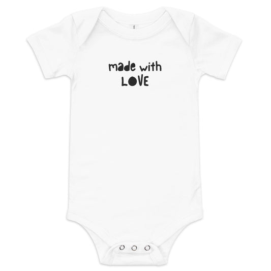 BABY SHORT SLEEVE ONE PIECE_Made with love